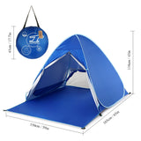 Lixada Automatic Camping Tent Travel For 2 Person Beach Tent  Fishing Instant Pop Up UV Protection Tents Outdoor Camping 6 Pegs