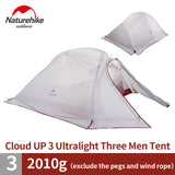 Naturehike Cloud Up Series 1 2 3 Person Camping Tent Outdoor Ultralight Camp Equipment Gear
