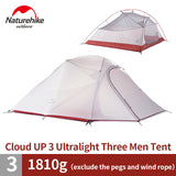 Naturehike Cloud Up Series 1 2 3 Person Camping Tent Outdoor Ultralight Camp Equipment Gear