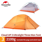 Naturehike Cloud Up Series 1 2 3 Person Camping Tent Outdoor Ultralight Camp Equipment Gear