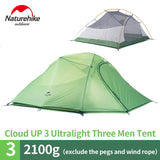 Naturehike Cloud Up Series 1 2 3 Person Camping Tent Outdoor Ultralight Camp Equipment Gear