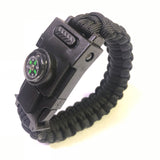 Survival paracord 4mm bracelet led multi