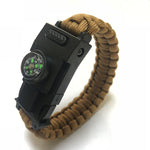 Survival paracord 4mm bracelet led multi