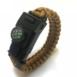 Survival paracord 4mm bracelet led multi