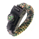 Survival paracord 4mm bracelet led multi