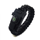 Survival paracord 4mm bracelet led multi