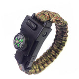 Survival paracord 4mm bracelet led multi